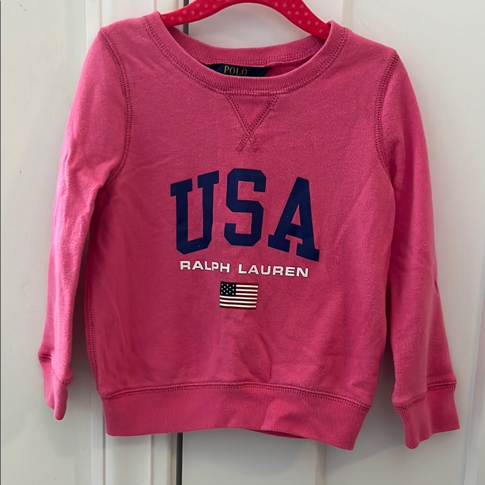 Ralph Lauren Kids Pink USA Sweatshirt